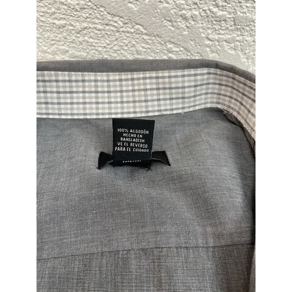 Calvin Klein Shirt Mens XL Gray Long‎ Sleeve Button Down Casual Work Dress - Picture 7 of 10